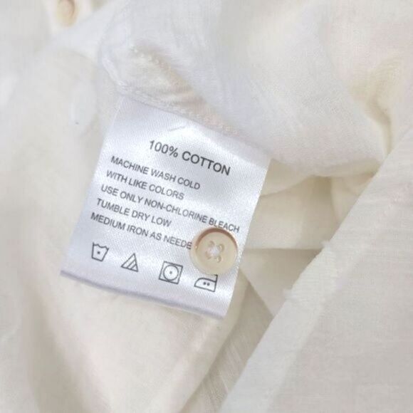 NEW Anthro Trovata Birds of Paradise Embroidered Dot Button Down Shirt Size S - Picture 11 of 13